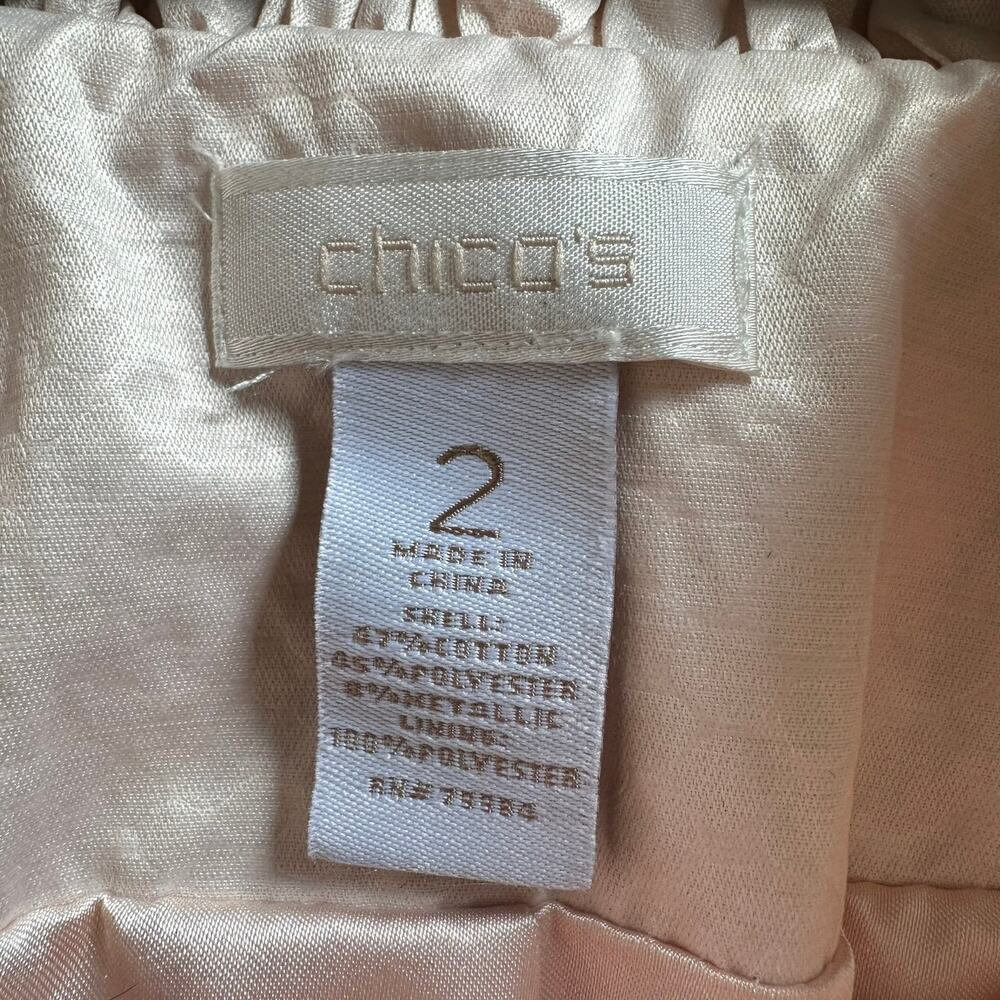 Chico's Ruffled Ruched Pink Jacket Full Zip Windbreaker 2 Large - Picture 5 of 8